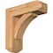 Ekena Millwork Thorton Craftsman Smooth Bracket w/ Offset Brace, Western Red Cedar, 5 1/2"W x 16"D x 16"H BKT0604X16X16THR04SWR - alternate 1